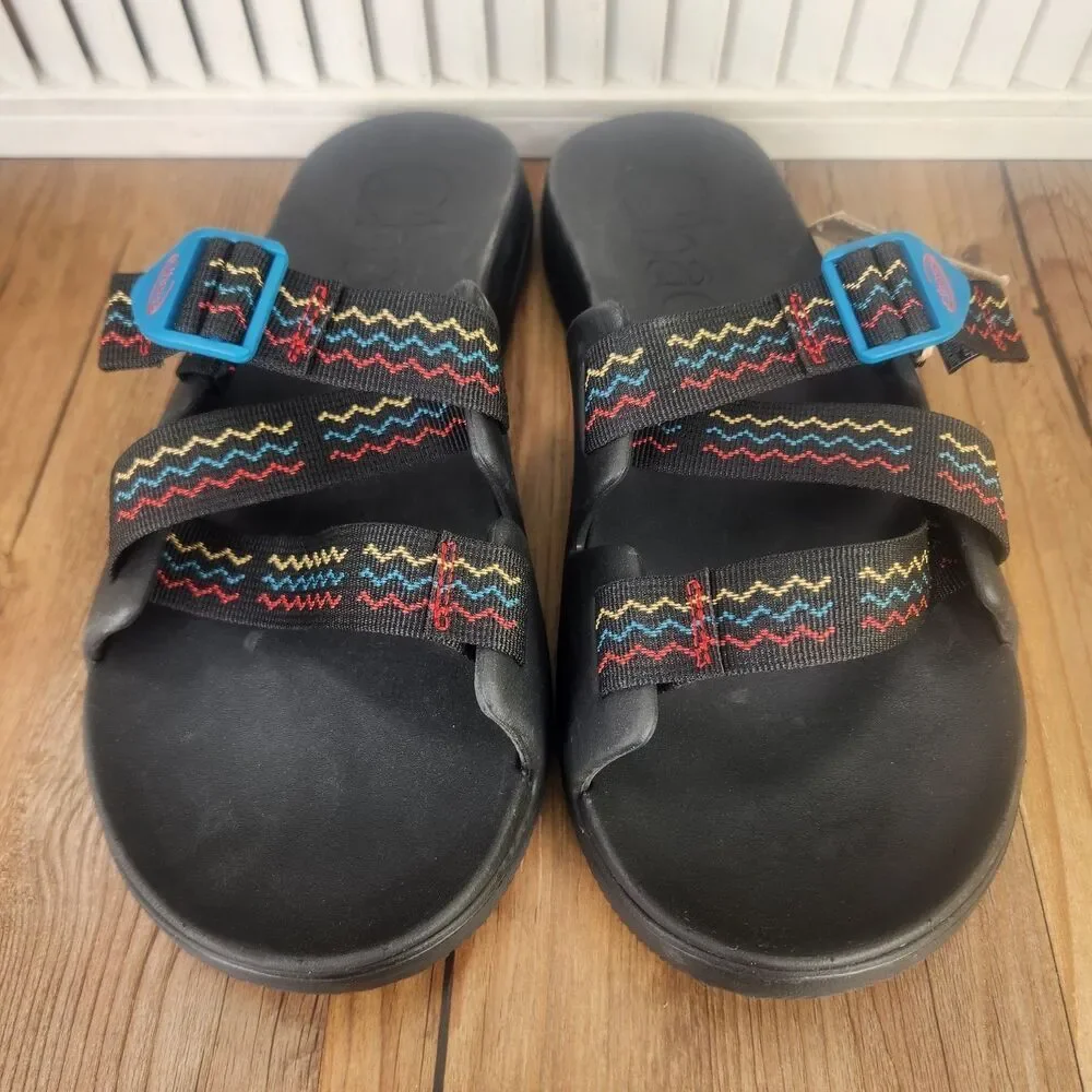 Chaco Chillos Slide Lasagna Mens 14 Black Casual Comfort Beach Sandals JCH108719